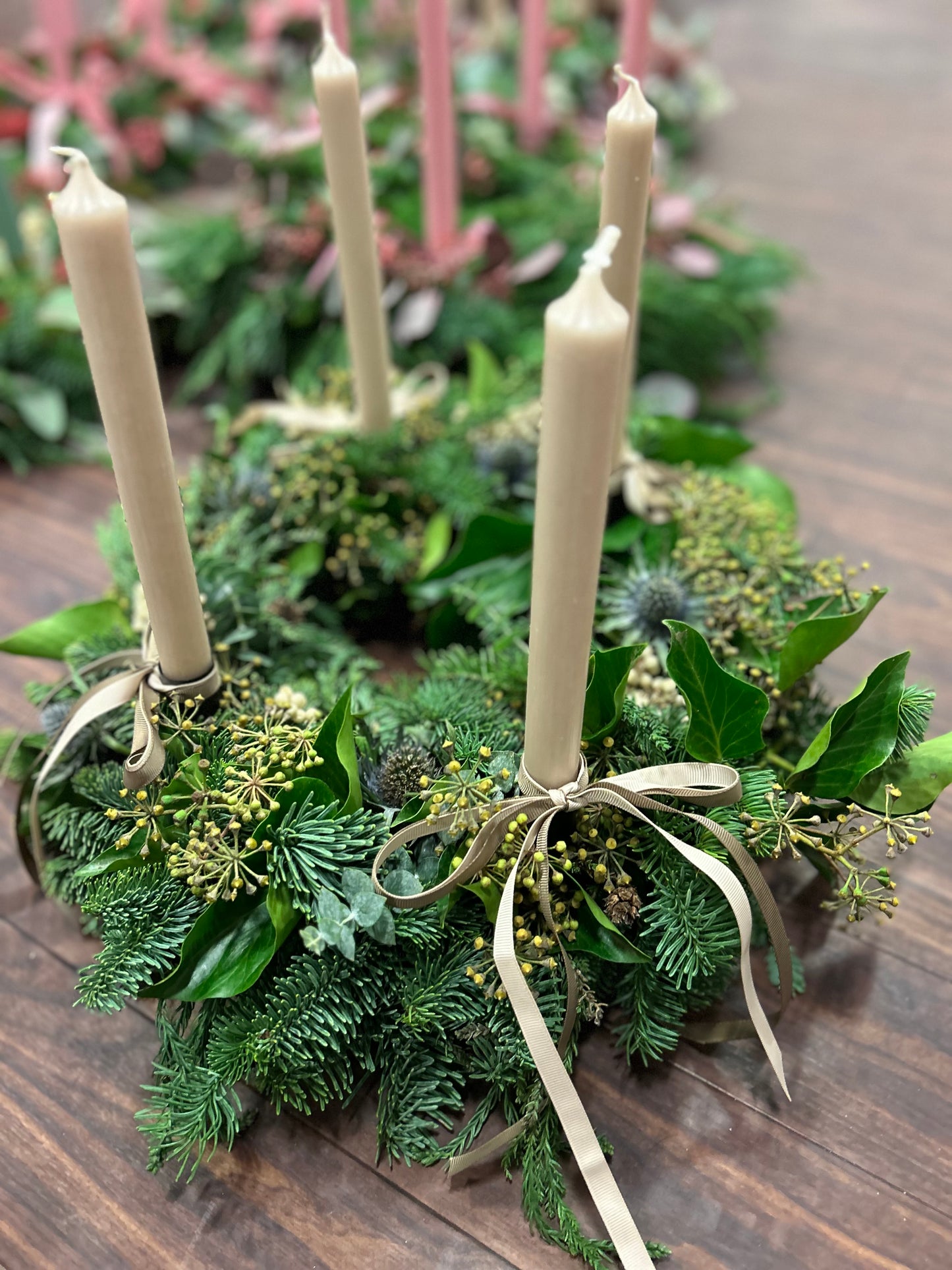 Adventskranz Binden