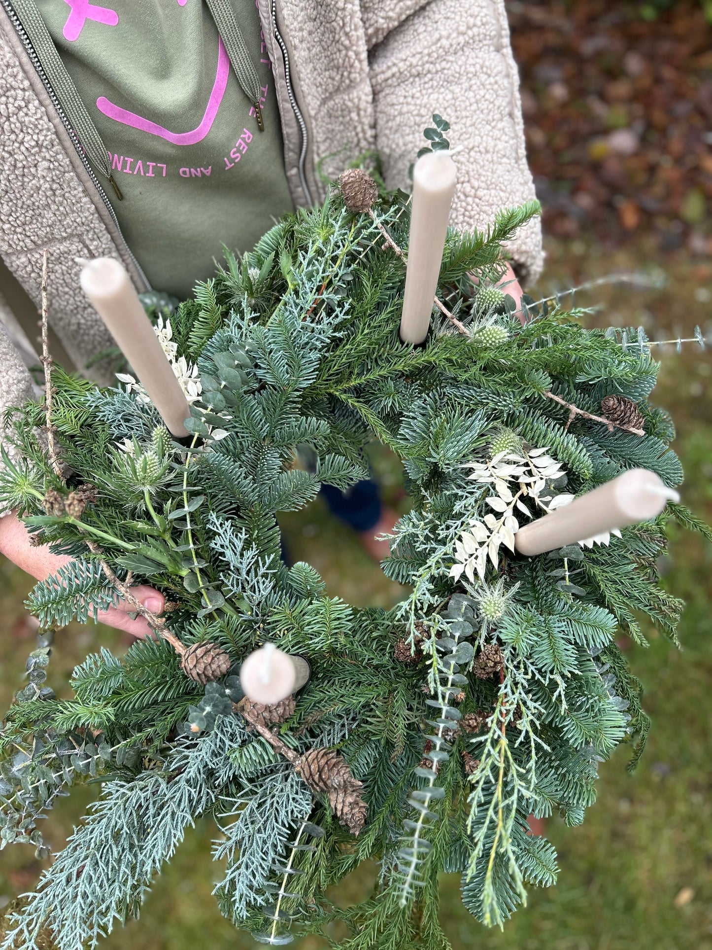 Adventskranz Binden