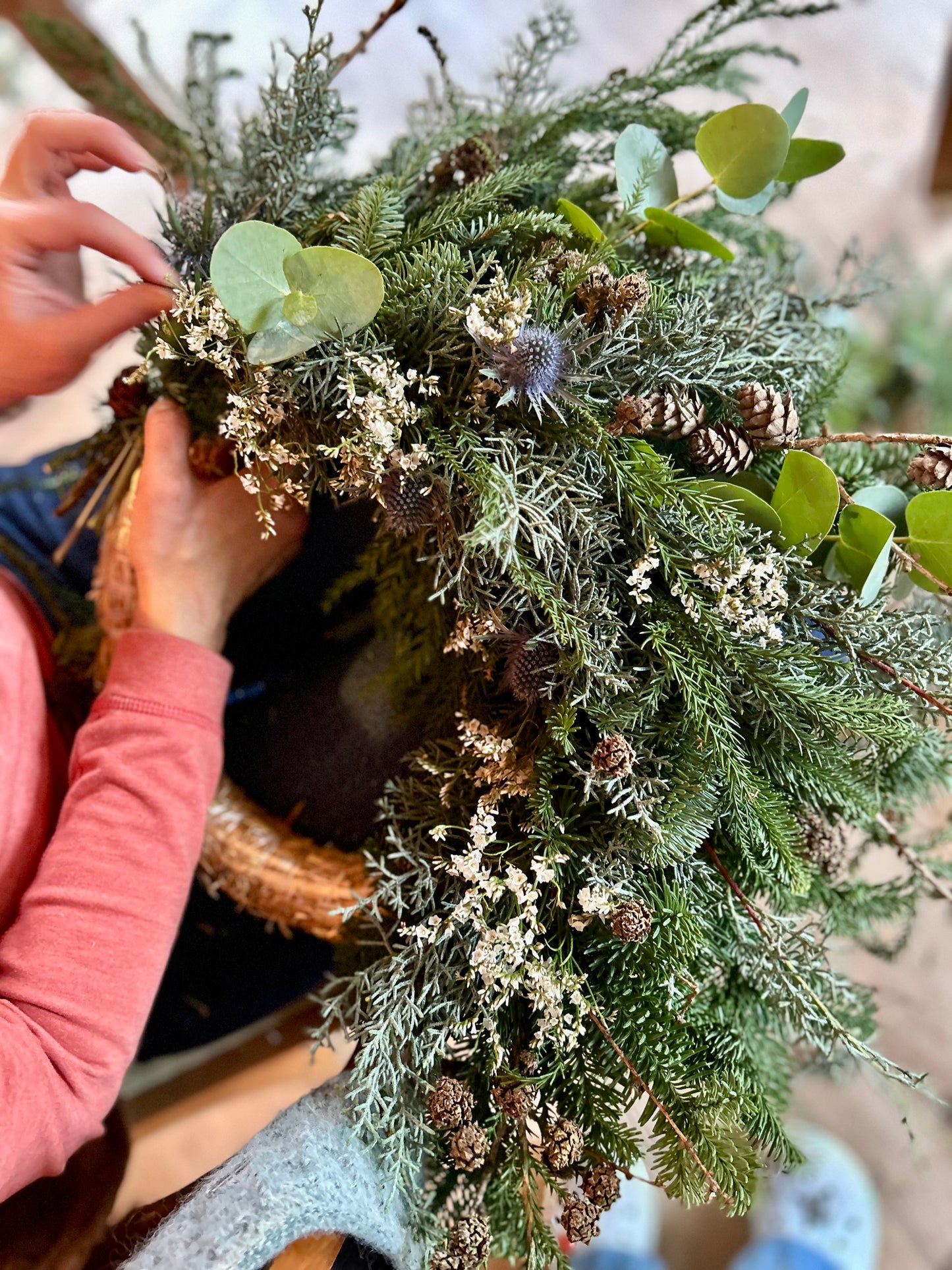 Adventskranz Binden
